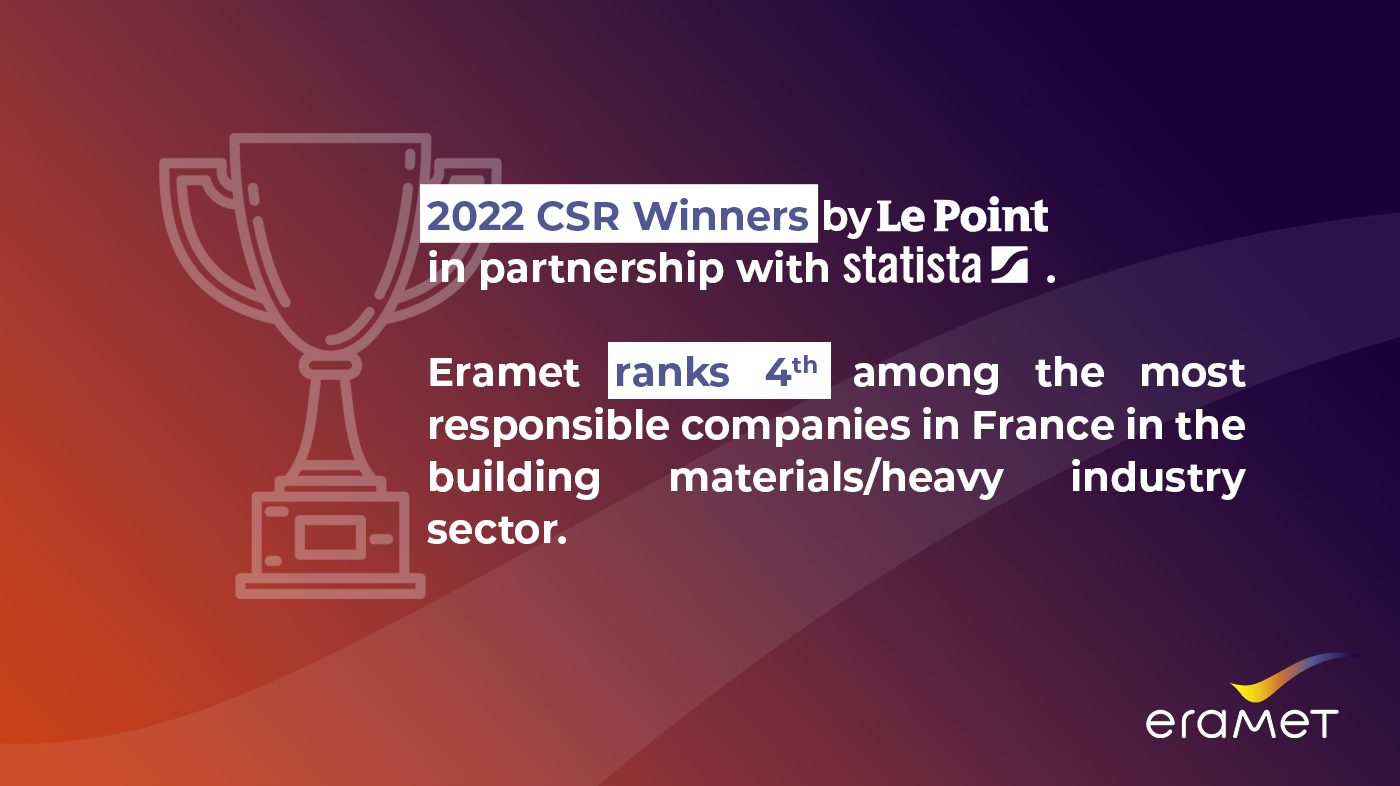 Picture related to Eramet's ranking in the Le Point-Statista CSR ranking