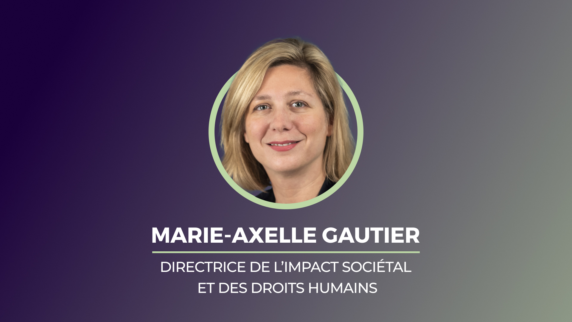 Portrait de Marie-Axelle Gautier, Directrice de l’Impact Sociétal et des Droits Humains d'Eramet
