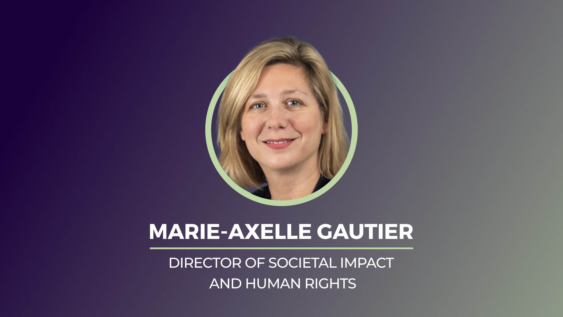 Marie-Axelle Gautier, Director of Societal Impact and Human Rights at Eramet