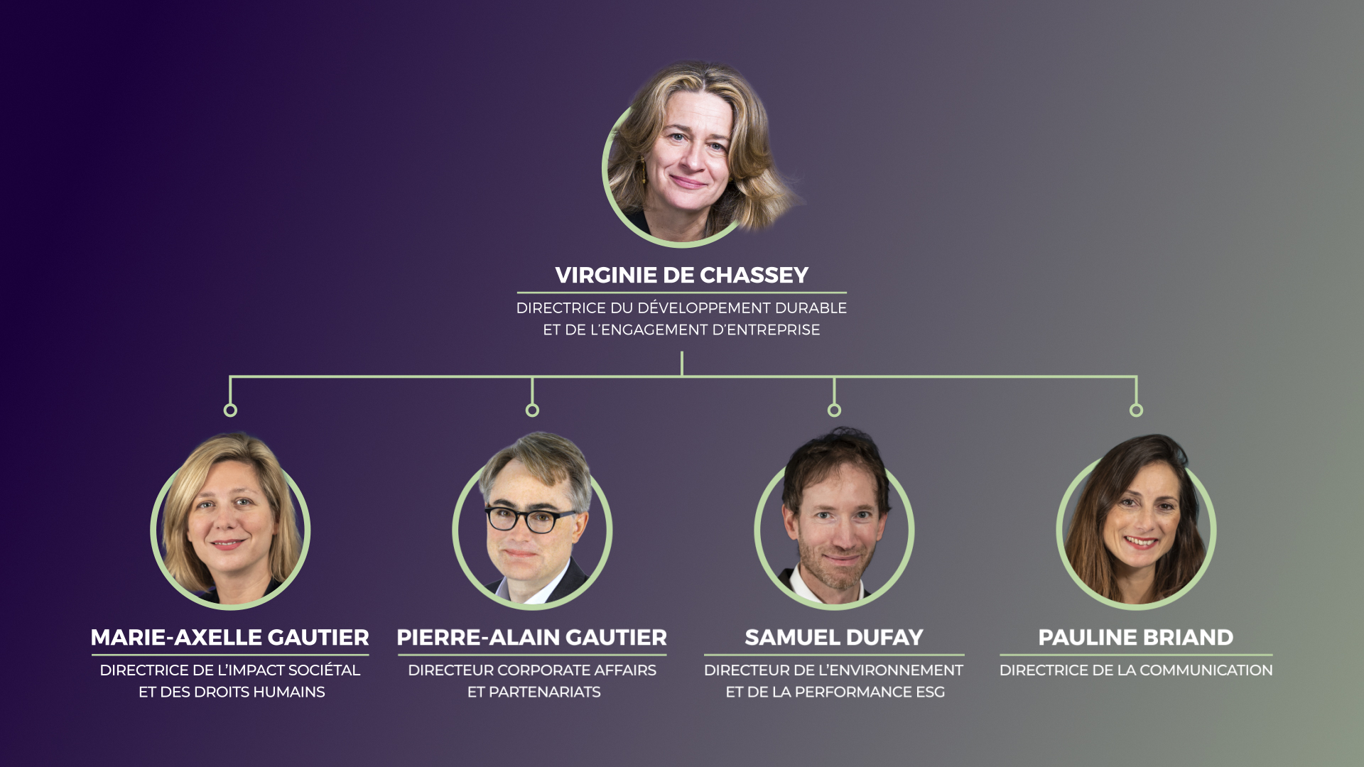 Organisation de la Direction Développement Durable et Engagement d’entreprise d'Eramet