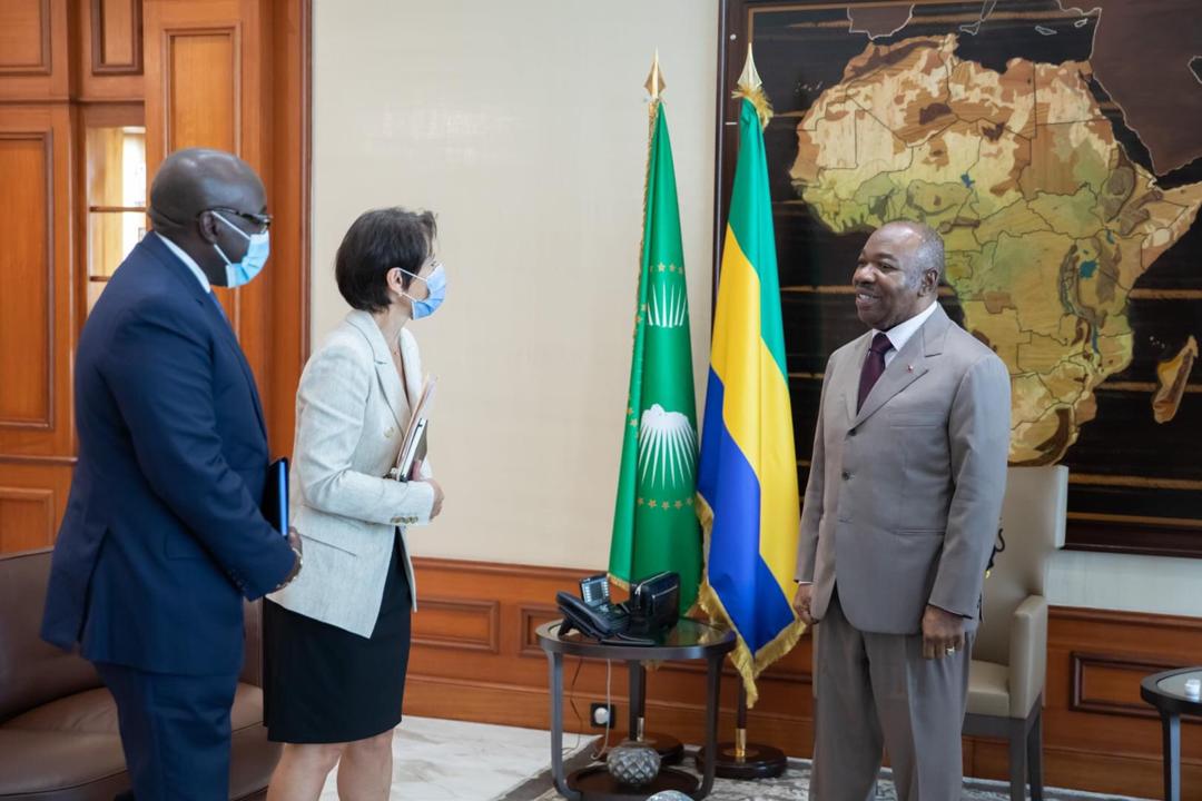 Rencontre entre Christel Bories, PDG d'Eramet, et le Président gabonais Ali Bongo Ondimba