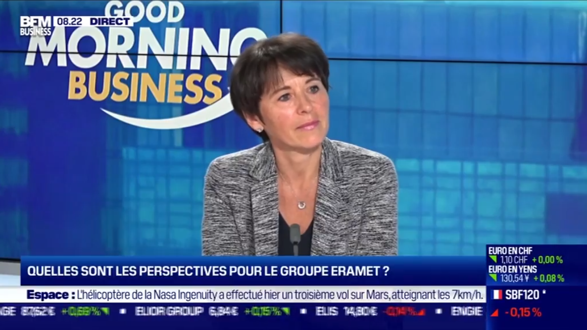 Christel Bories lors de son interview sur BFM Business le 26 Avril 2021