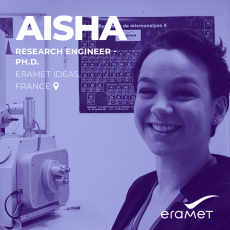 Portrait of Aisha, Research Engineer at Eramet Ideas