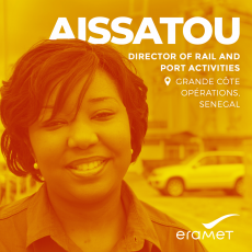 Portrait of Aissatou, Director of Rail and Port Activities at Grande Côte Opérations