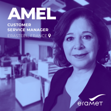 Portrait of Amel, Customer Service Manager at Erasteel