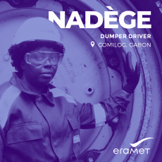 Portrait of Nadège, Dumper driver at Comilog