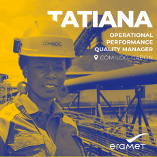 Portrait of Tatiana, Operational Performance Quality Manager at Comilog