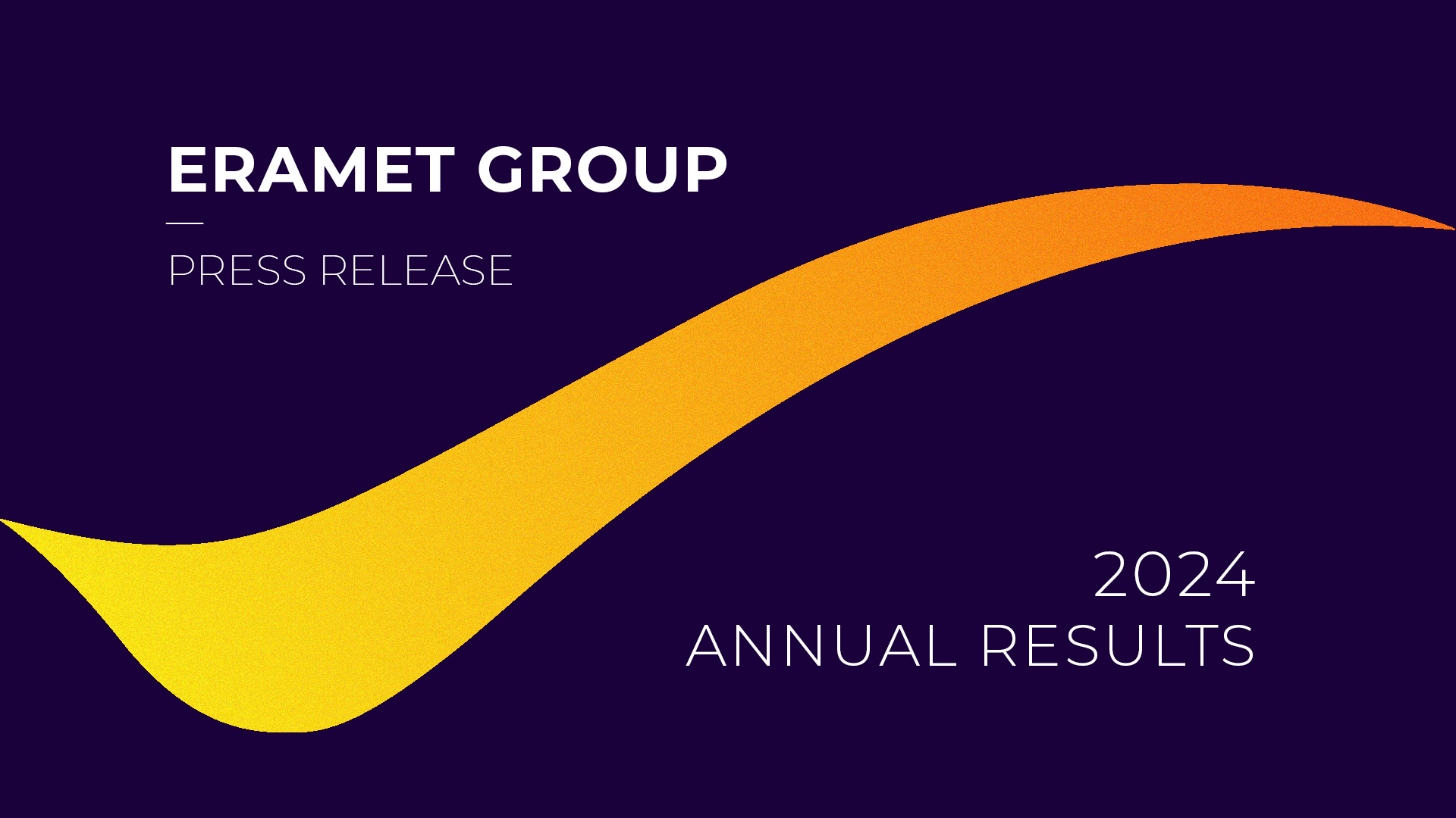 Eramet Press Release - 2024 Annual Results